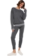 Katoen & Kasjmier dames kasjmier pullover met ronde hals stormie black grey marl s